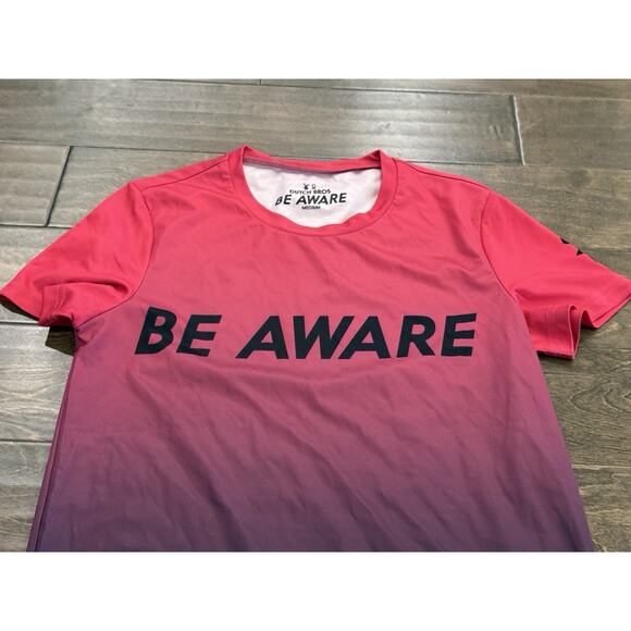 Dutch Bros Womens Pink BE AWARE Breast Cancer Short Sleeve T-Shirt Size M MEDIUM - Picture 4 of 8